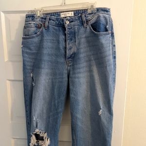 A&F High Rise Dad Jean